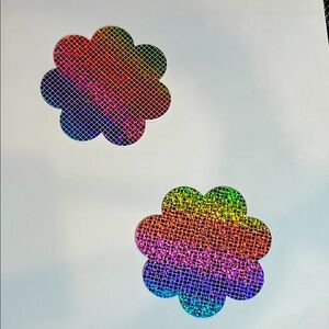 Holographic Flower Pasties NWT